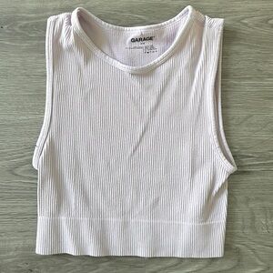 Purple Ribbed Garage Tank Size Small Cropped